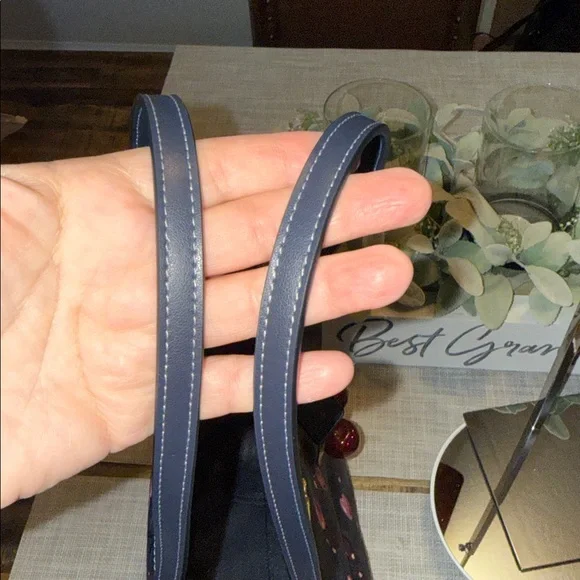 NWT Coach Cherry Print CityTote and Wallet Set -Navy Blue Pink Incl DB,Charm - Picture 7 of 15